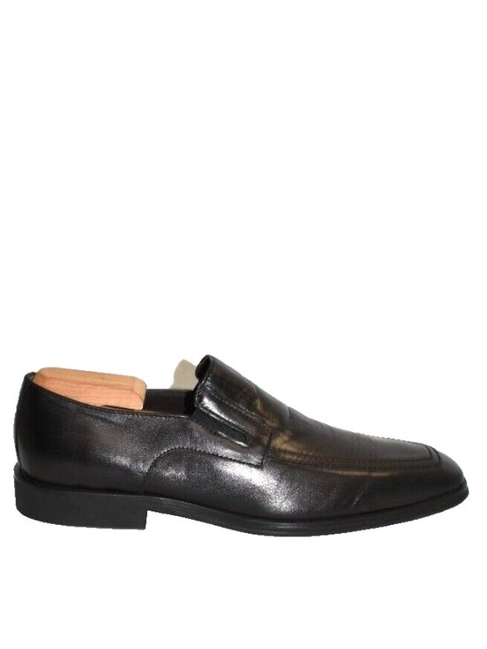 New! Bruno Magli RAGING LEATHER SLIP-ON BLACK LEATHER Loafer Size 9.5 M DD471